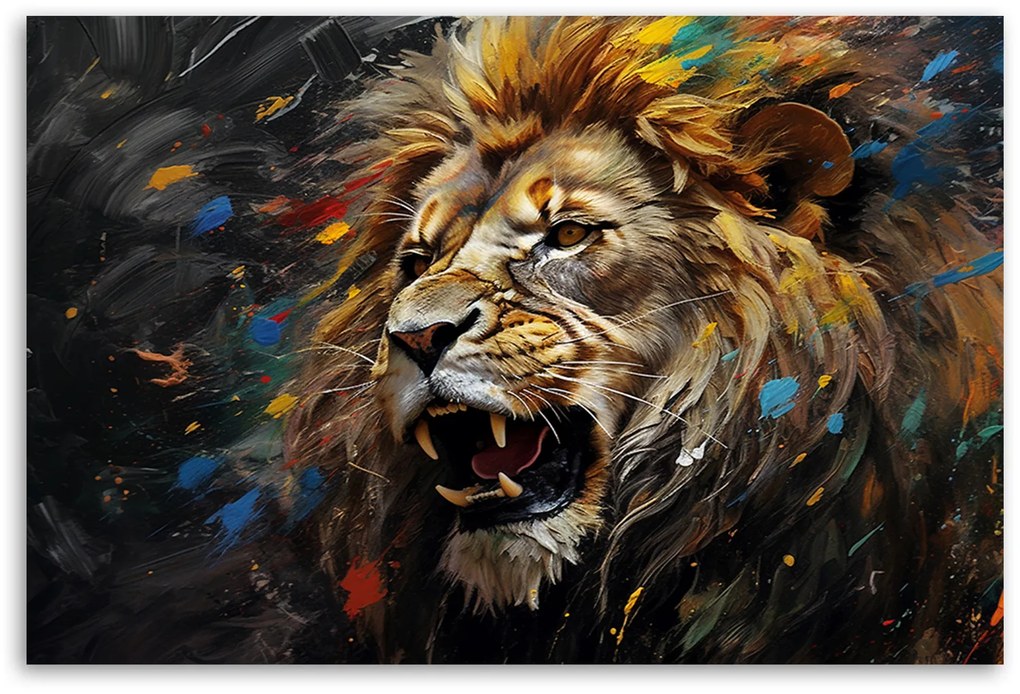 Gario Obraz na plátne Lev na love Rozmery: 60 x 40 cm