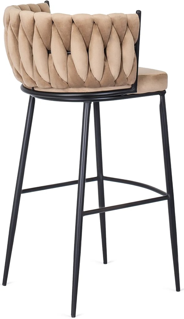 PROXIMA.store - Luxusná barová stolička FLORES FARBA: modrá, FARBA NÔH: čierna