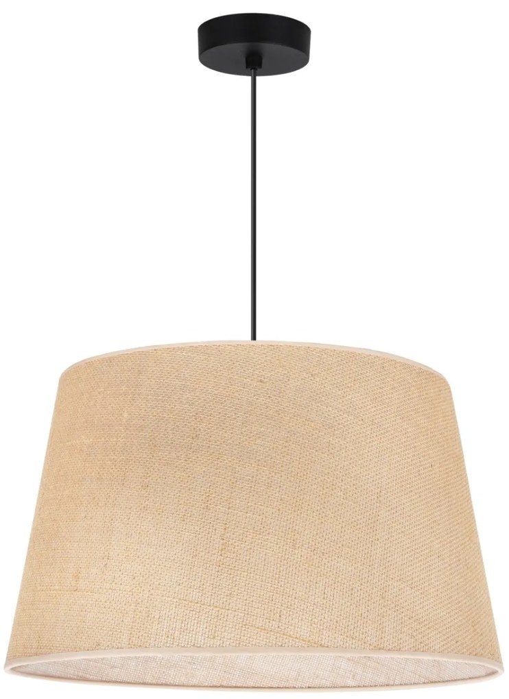 Závesné svietidlo Juta, 1x jutové tienidlo, (fi 44cm), b