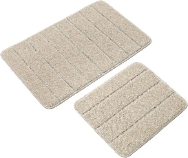 Krémové kúpeľňové predložky v súprave 2 ks 50x80 cm Yeni Cizgli – Foutastic