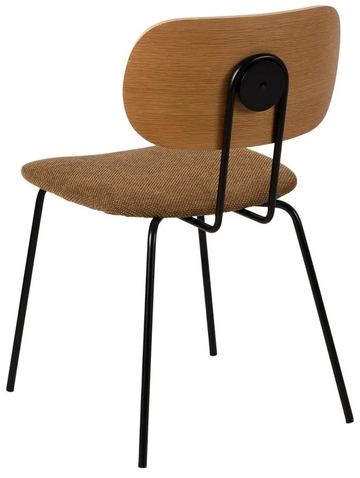 Jedálenská stolička v hnedej a prírodnej farbe v súprave 4 ks Cleo – Ixia