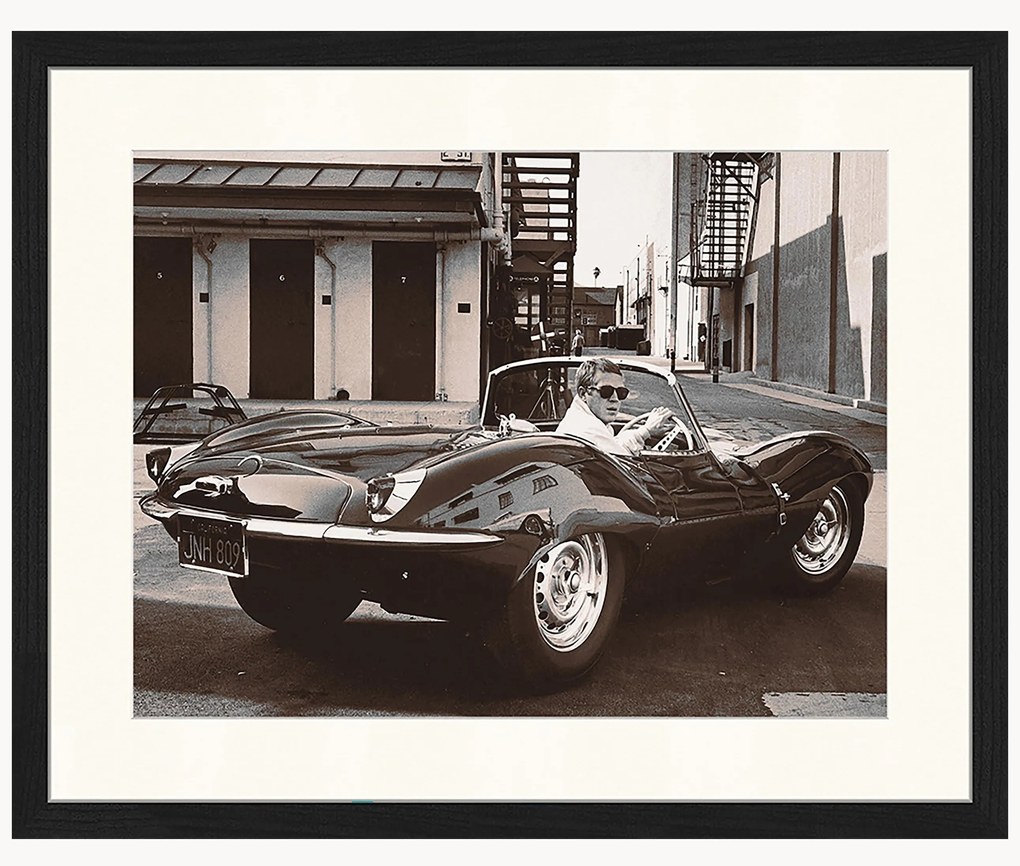 Fotografia v ráme Steve McQueen in His Jaguar