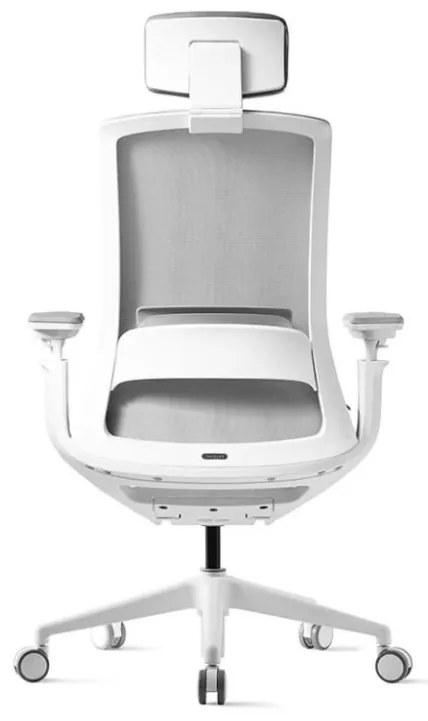 Kancelárska ergonomická stolička ROLY White — sieť, látka, biela / viac farieb Zelená