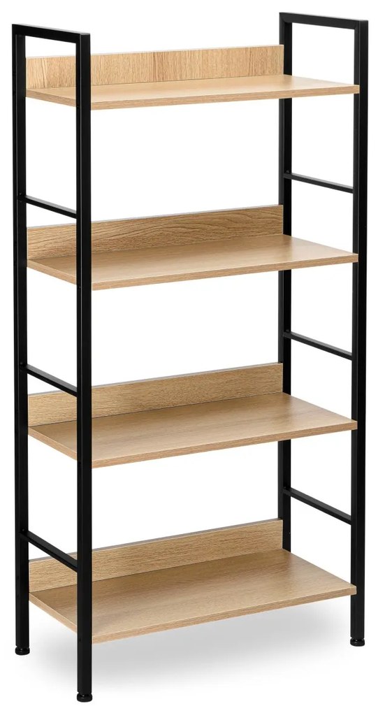 Regál Varberg dub prírodný/čierny