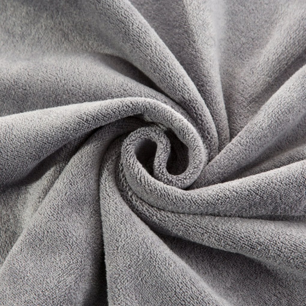 RÝCHLOSCHNÚCA PLÁŽOVÁ OSUŠKA Z MIKROVLÁKNA IGA 80X160 CM SIVÁ