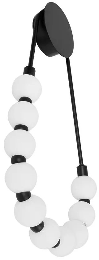 Toolight Toolight, LED nástenné svietidlo, 8W, 4000K, 1000lm, G026-CP, čierna, OSW-06377