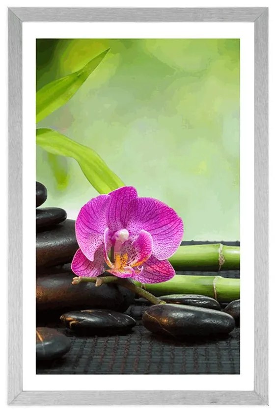 Plagát s paspartou Feng Shui zátišie - 40x60 silver