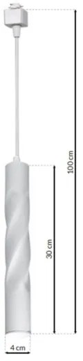 LED Luster na lanku do lištového systému TRACK PENDANT LED/3W/230V biela