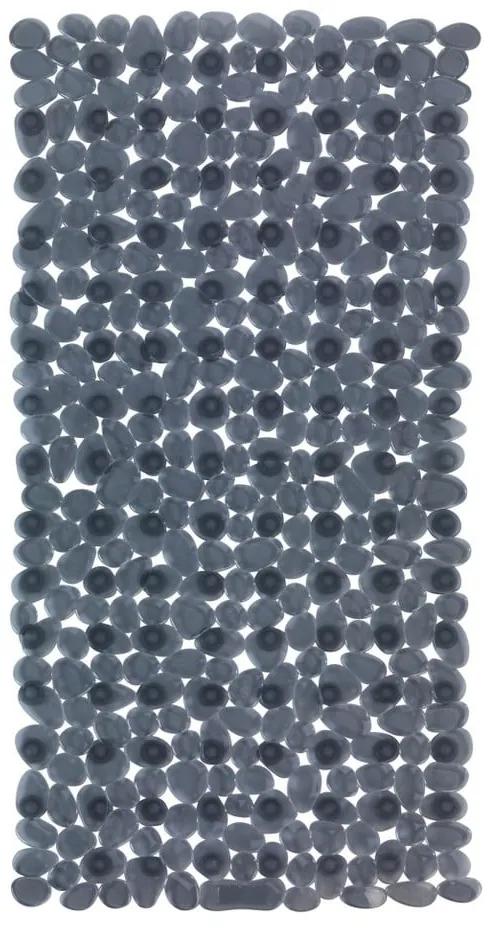 Antracitovosivá protišmyková kúpeľňová podložka Wenko Drop, 71 × 36 cm