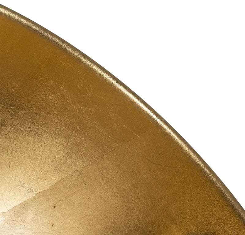 Stojaca lampa čierna so zlatom 35 cm nastaviteľná - Magnax