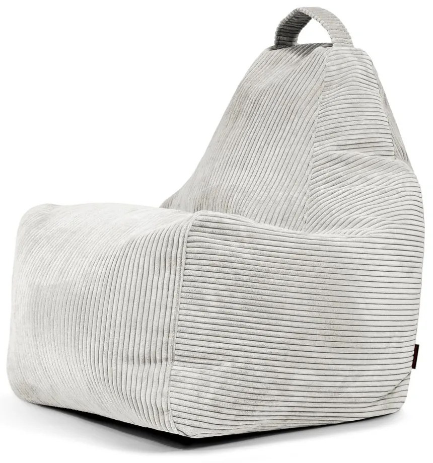 Krémový menčestrový sedací vak Play Amuse – SLOWDOWN