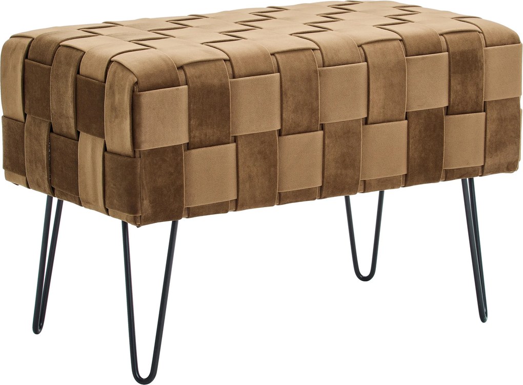 XXXLutz DLHÁ TABURETKA, kov, textil, 72/49/42 cm Xora - Kreslá - 000075004201