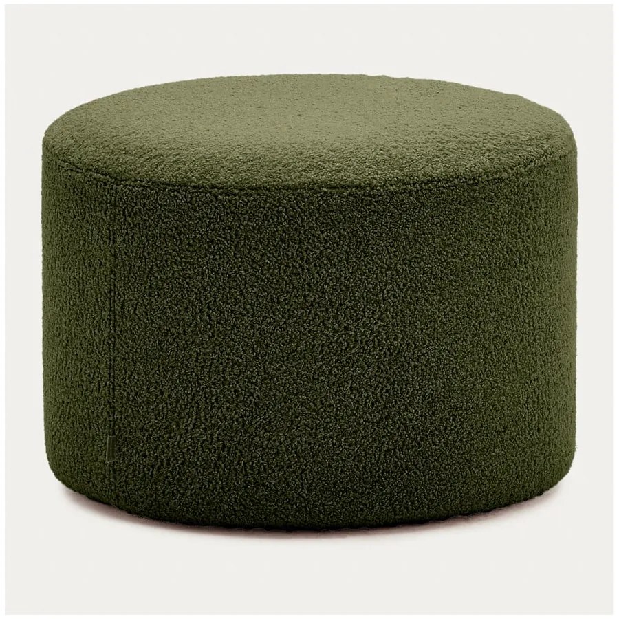 Zelený taburet z textílie buklé Kaeli – Kave Home