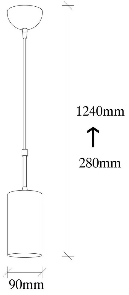 Závesný luster Kem - 6396, zlatá-čierna
