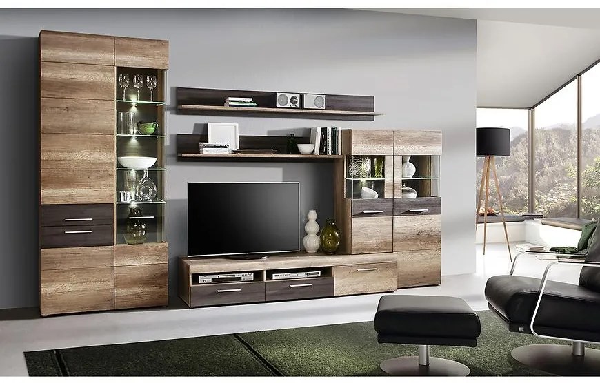 Obývacia stena Nabou starožitný dub/touchwood