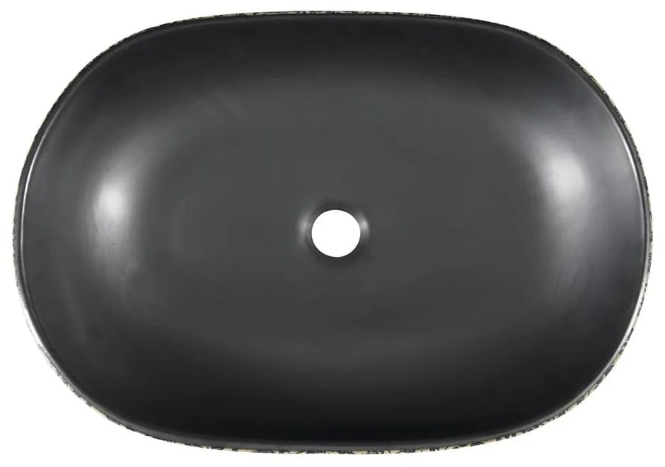 Čierne/modré keramické umývadlo 60x40 cm Priori – Sapho
