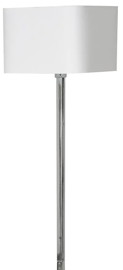 Stojacia lampa Napoli, 1x biele textilné tienidlo, ch