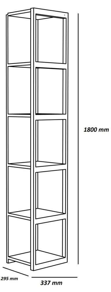 Knižnica Texaská dub v remeselnom štýle zlatá/čierna