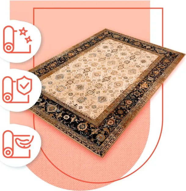 Koberec OMEGA Avila béžový / hnedý