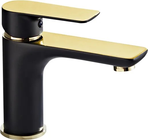 Mexen Alfa umývadlová batéria, čierna-zlatá, 745700-75