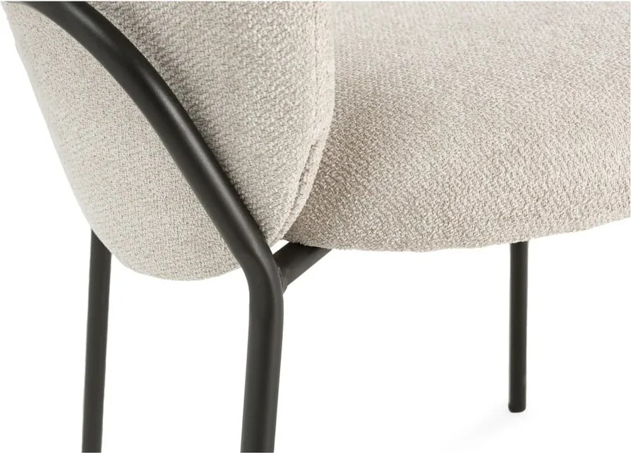Čierno-krémové jedálenské stoličky v súprave 4 ks Daia – Marckeric