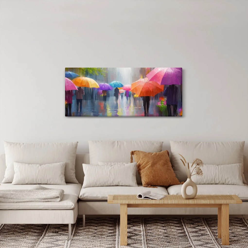 Obraz - Daždivý deň (120x50 cm)