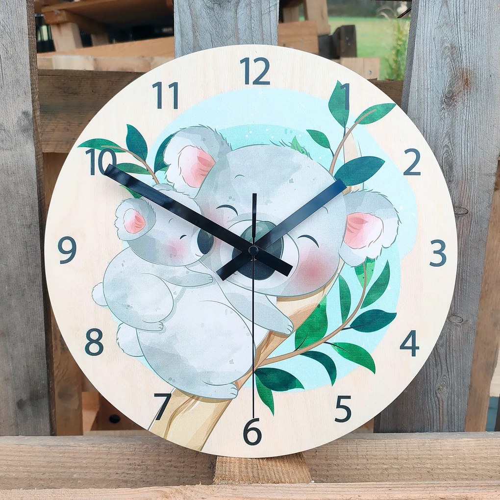 Detské nástenné hodiny Ami Koala 30 cm viacfarebné II