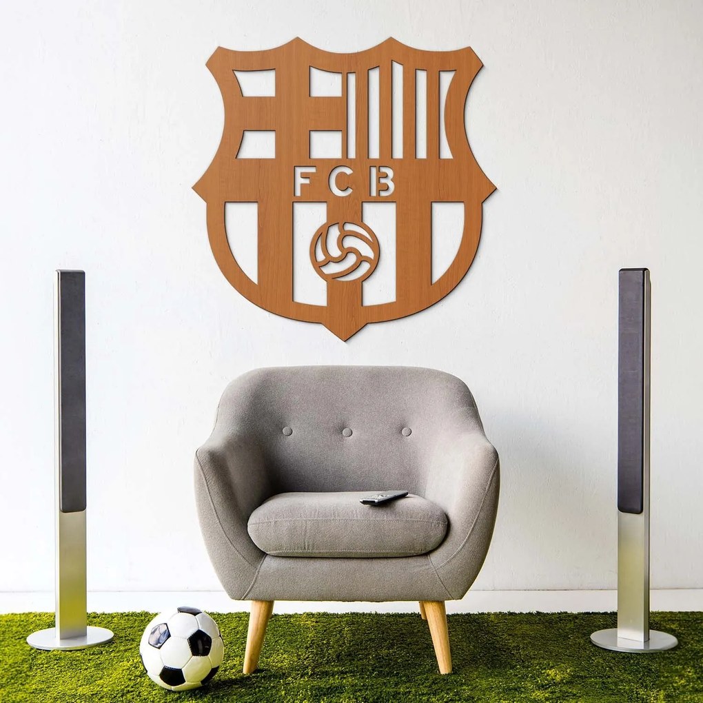 DUBLEZ | Drevené logo klubu - FC Barcelona | Obraz