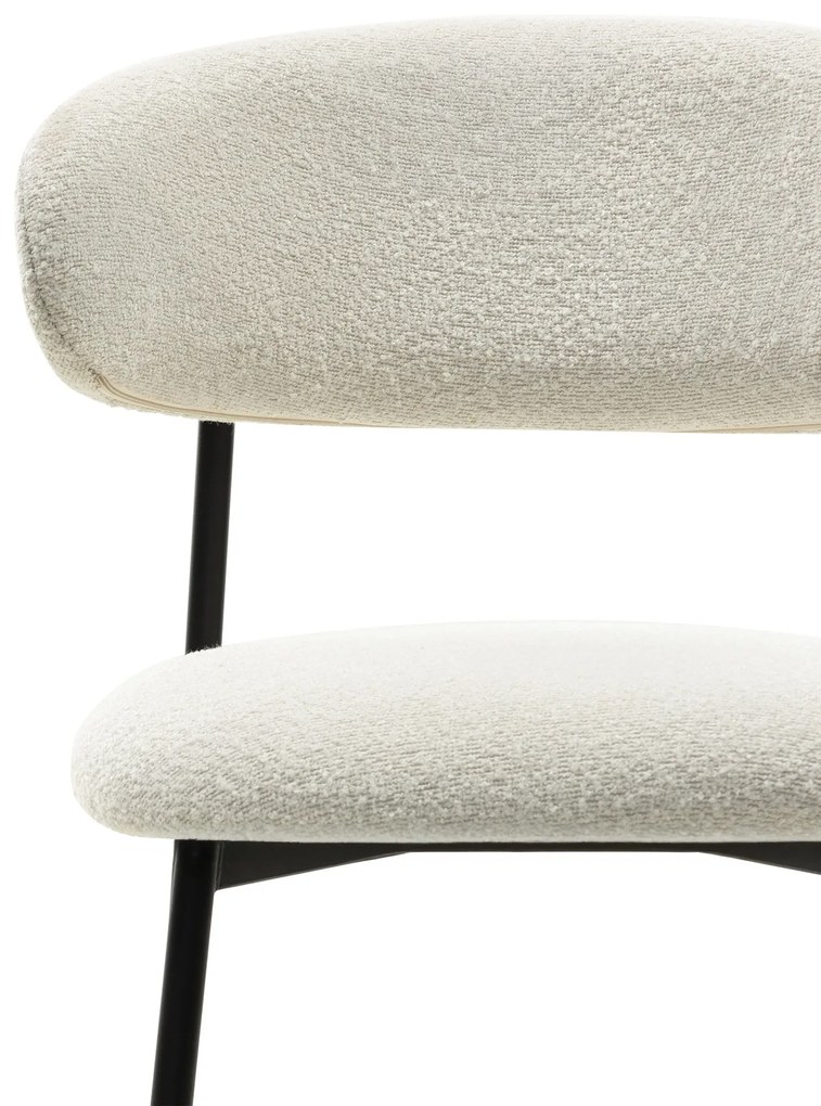 Barová židle Fresno boucle krémová