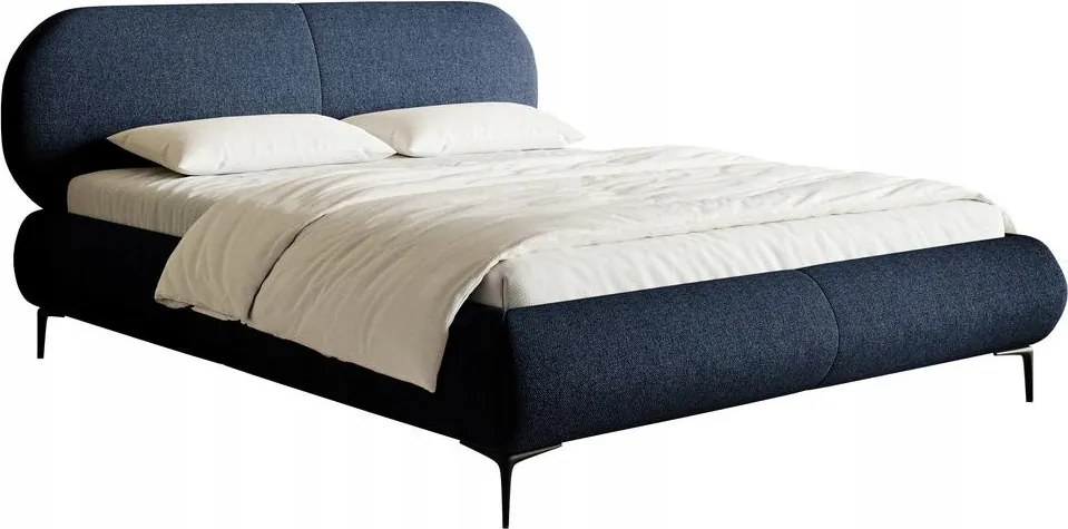 Manželská posteľ 180cm Octave (rošt úl. priestor) (modrá/čierna)