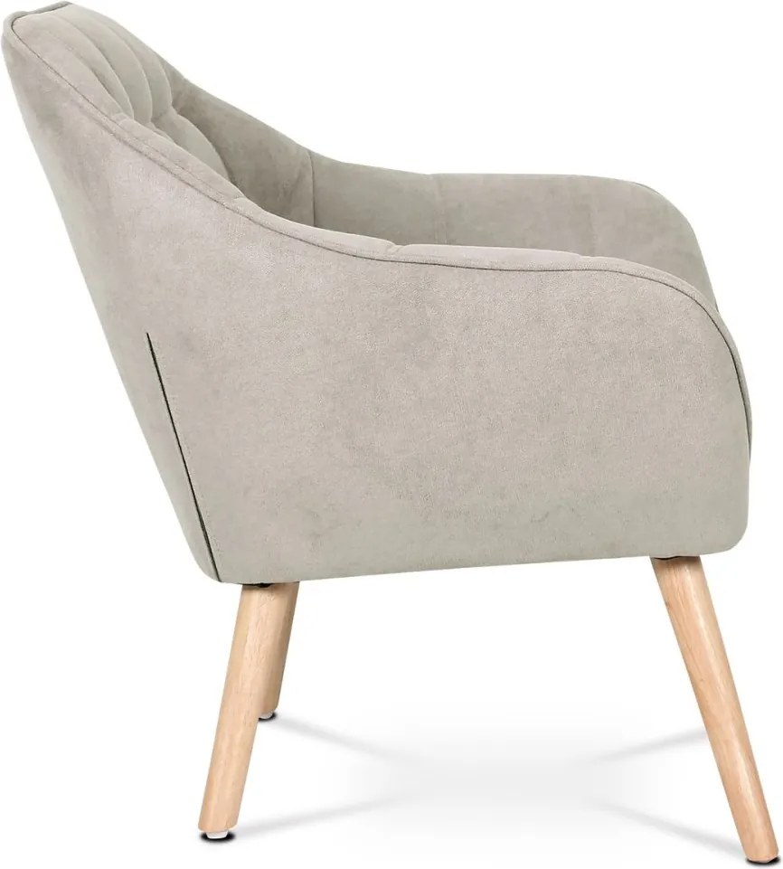 Relaxačné kreslo ASPO — masív, látka, sivohnedá