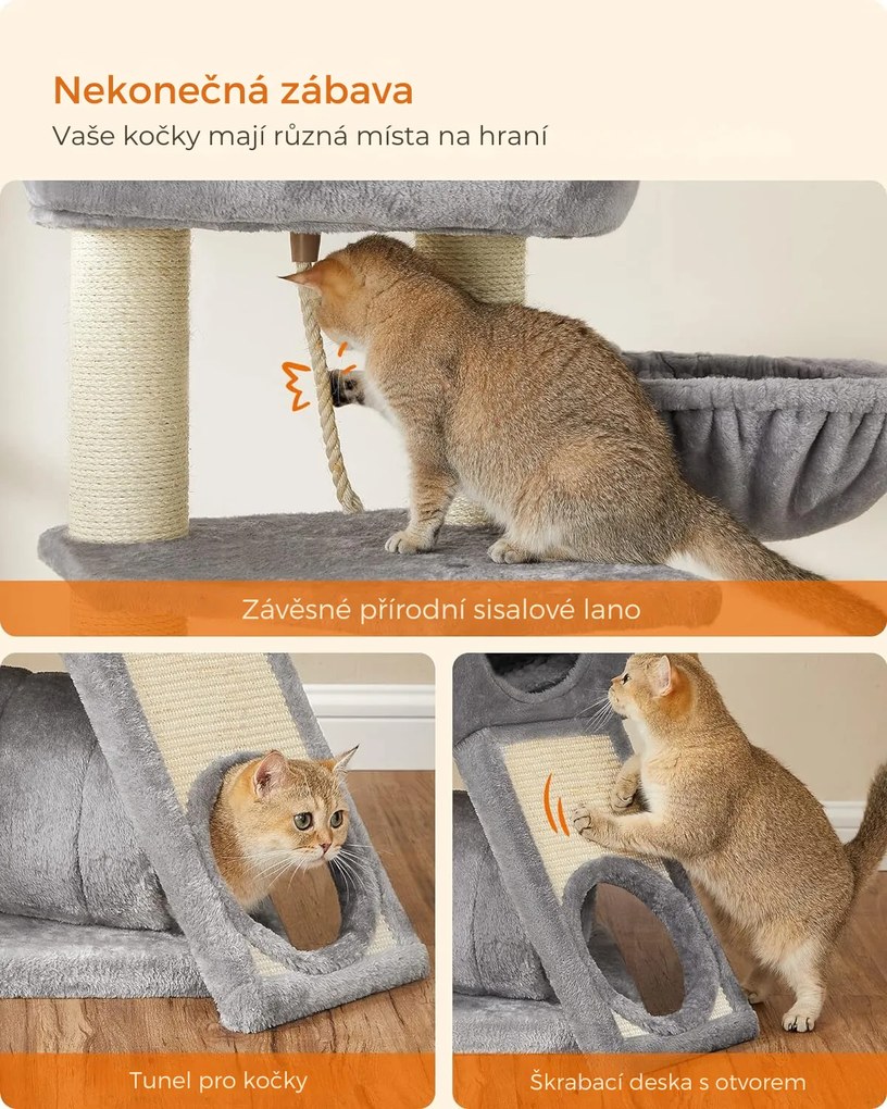 Mačacie škrabadlo Anté sivé
