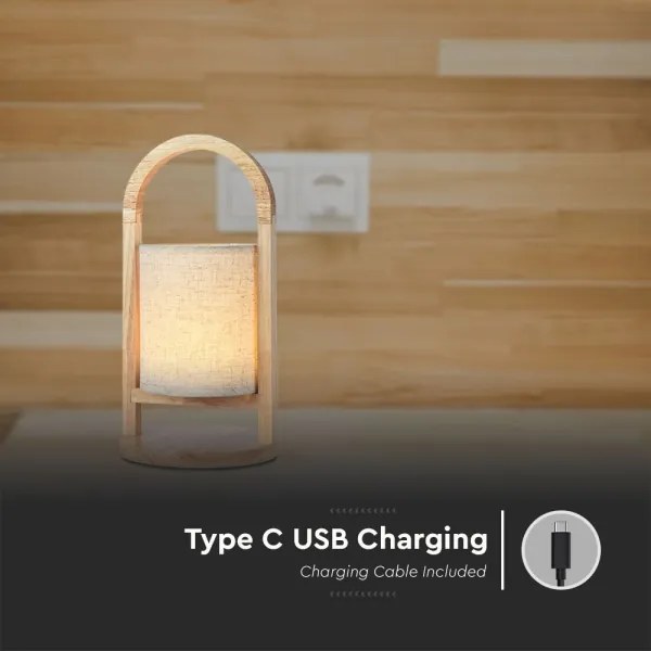 LED Stmievateľná nabíjacia dotyková stolná lampa LED/1,5W/5V 3000K 1800 mAh béžová