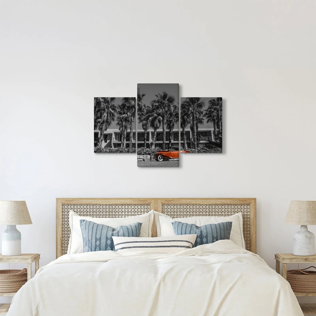 Obraz - Retro červené auto (90x60 cm)