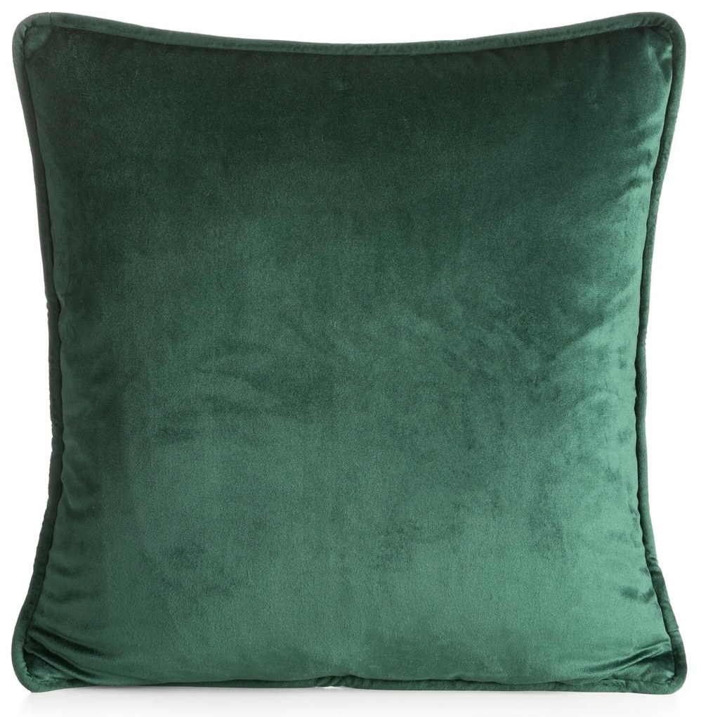 DEKORAČNÁ OBLIEČKA NA VANKÚŠ VELVET 45X45 CM TMAVOZELENÁ