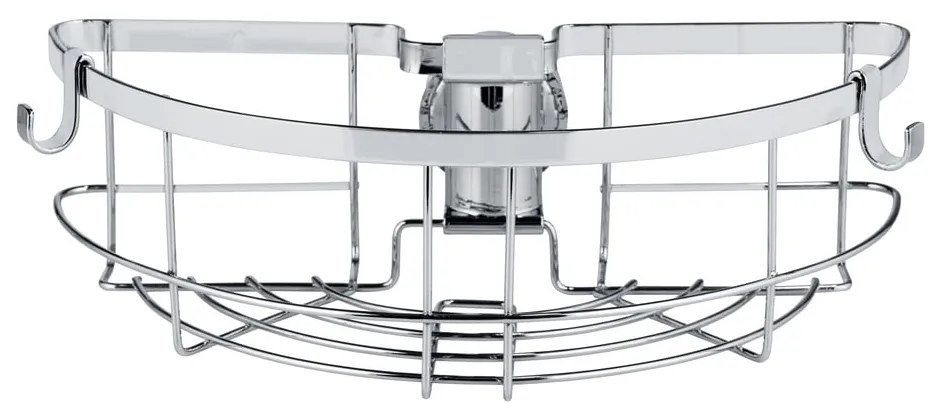 Samodržiaca kúpeľňová polička z nerezovej ocele v striebornej farbe Floresta - Wenko