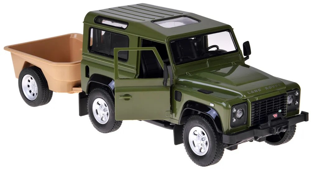 Auto na diaľkové ovládanie Rastar Land Rover Defender 1:14 so svetlami RC0712 Farba: zelená