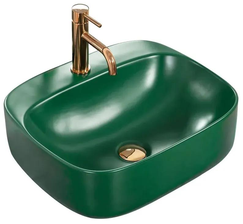 REA Luiza umývadlo, 50 x 43 cm, zelená matná, REA-U4560