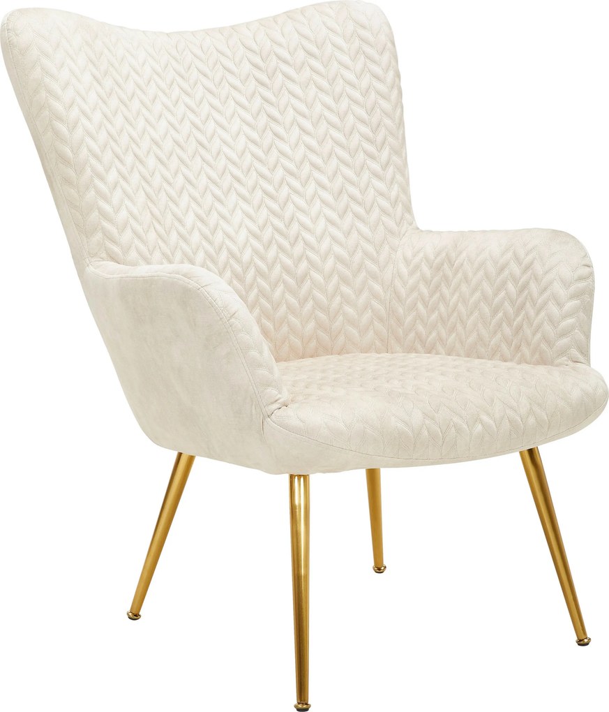 XXXLutz KRESLO UŠIAK, kov, textil, béžová Ambia Home - Kreslá - 002674010701