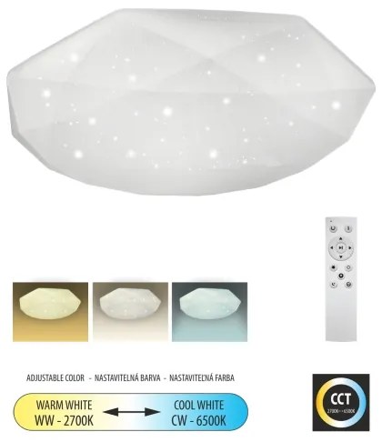 LED Stmievateľné stropné svietidlo INDUS LED/60W/230V 2700-6500K + diaľkové ovládanie
