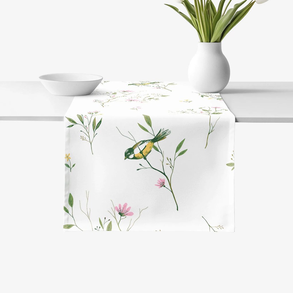Goldea behúň na stôl 100% bavlnené plátno - život v prírode 20x120 cm