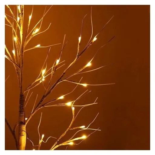 SPRINGOS LED stromček Breza - 120cm, 48LED, IP44, teplá biela