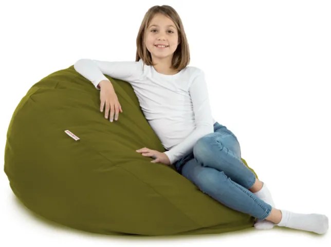 Plyšový sedací vak SAKO zelený