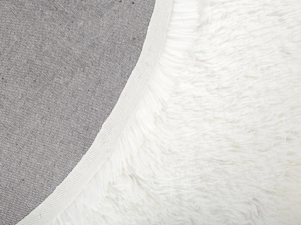 Okrúhly koberec ⌀ 140 cm biely CIDE Beliani