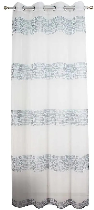 Závesy Naos 140x250 18417 biely/modrá