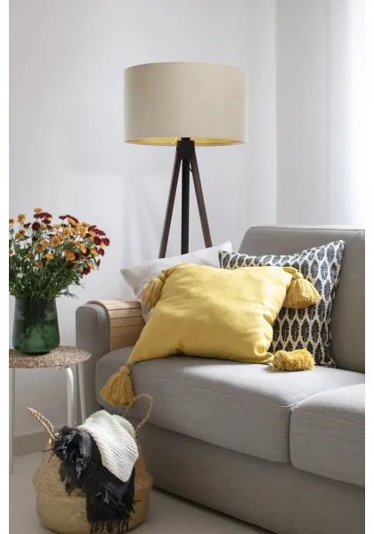 Stojacia lampa STANDART 1xE27/60W/230V béžová/hnedá
