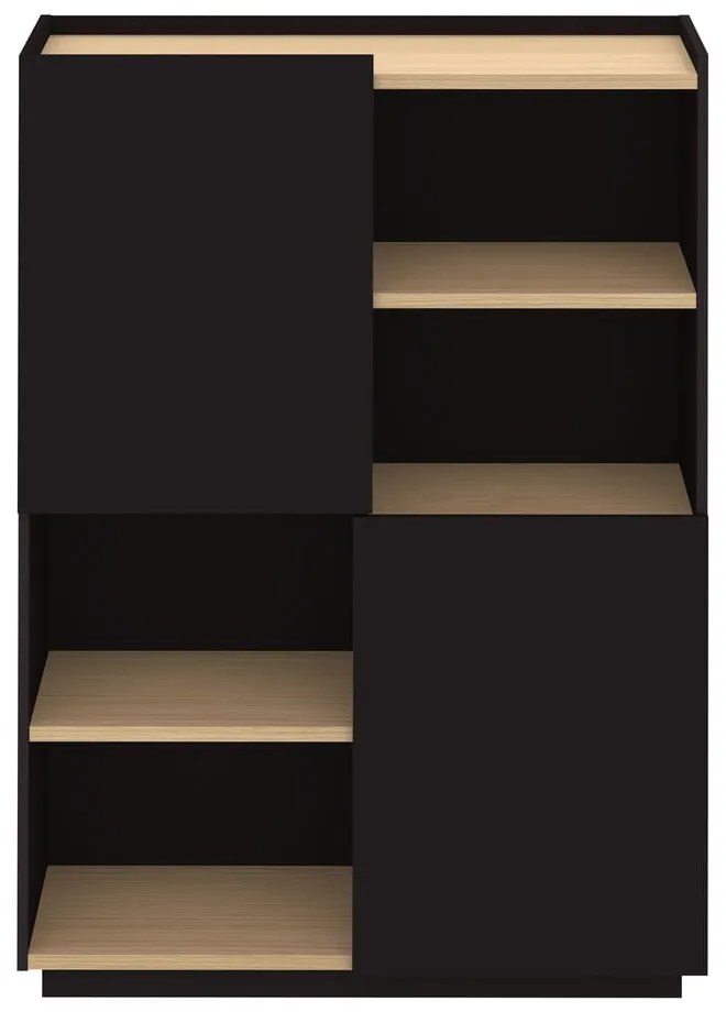 Čierna matná knižnica 100x147 cm Nina - TemaHome