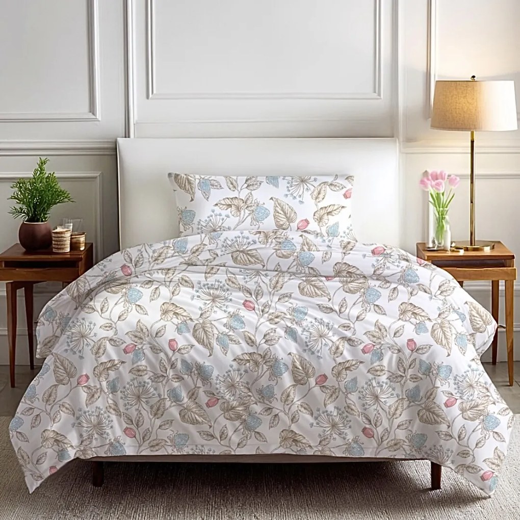 Obliečky krepové Rosalinda TiaHome - 1x Vankúš 90x70cm, 1x Paplón 140x200cm