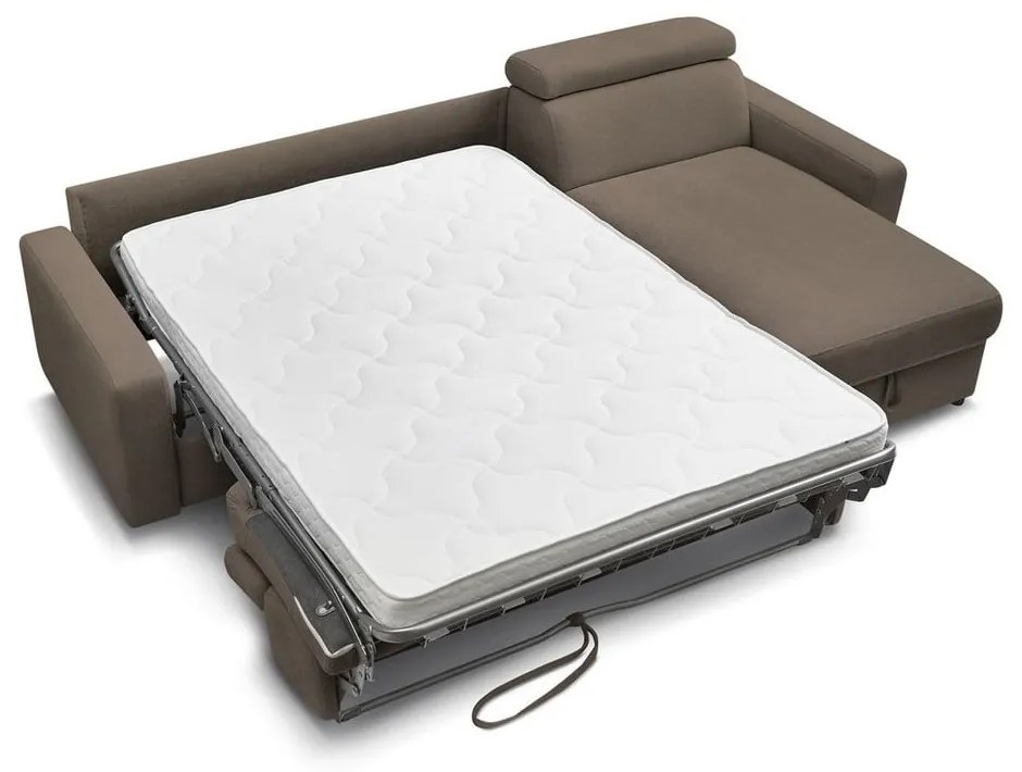 Hnedá rozkladacia rohová pohovka (variabilná) Monaco – Bobochic Paris