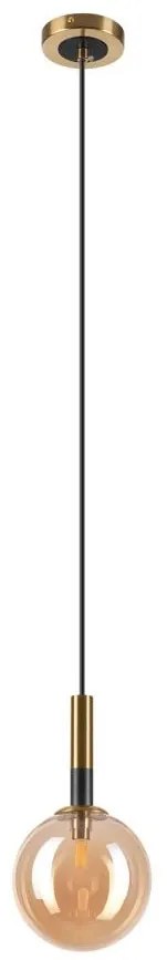 Luster na lanku ROLLO 1xG9/5W/230V zlatá/dymová béžová